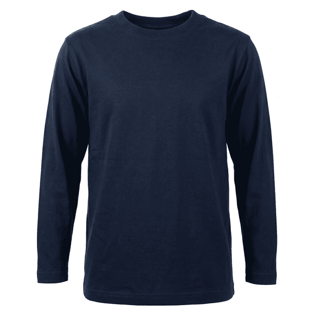 Playera George para Hombre Cuello Redondo Manga Larga Marino Talla EG