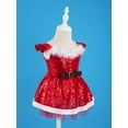 thumbnail image 5 of Zaldita Baby Girls Xmas Mrs Santa Claus Costume Shiny Sequins Dance Tutu Dress with Hat Set Party Red 3-6M, 5 of 7