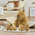 thumbnail image 6 of Muiteiur 5Pcs Capybara Stuffed Animal Set 13.8'' Capybara Plush with 4 Babies Inside, 6 of 6