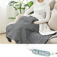 thumbnail image 2 of Wovilon Three-Speed Temperature Adjustment Usb Electric Blanket Office Stripe Warm-Up Heating Blanket Single Winter 5V Knee Pad, 2 of 9