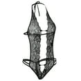 thumbnail image 2 of Avidlove Lingerie for Women Lace Bodysuit Halter One Piece Lingerie Sleepwear Black S, 2 of 6