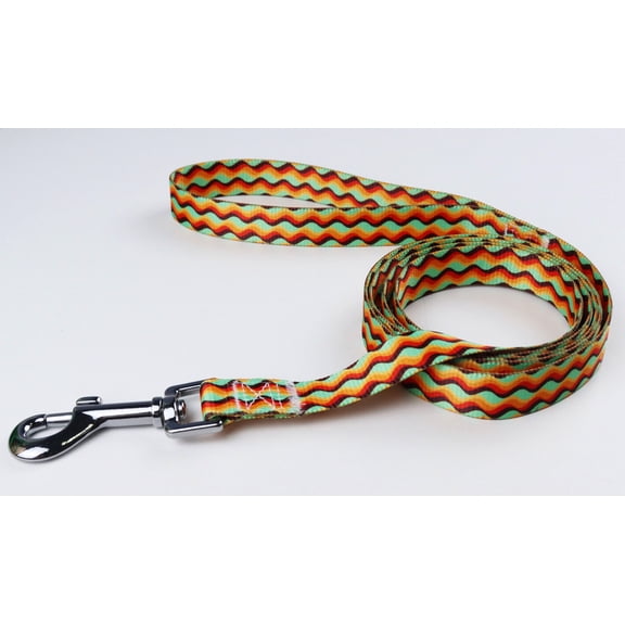 GOBLIT Retro Waves Dog Leash, 5 ft, Nylon, 70's Print