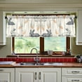 thumbnail image 3 of Yayeee Kitchen Curtains Tier Set of 2 Light Filtering 57"x24" Over Sink Window Panels, Adorable Bunnies, 3 of 7