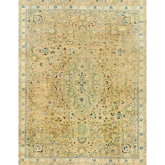 Ahgly Company Machine Washable Indoor Rectangle Abstract Gold Area Rugs, 6' x 9'