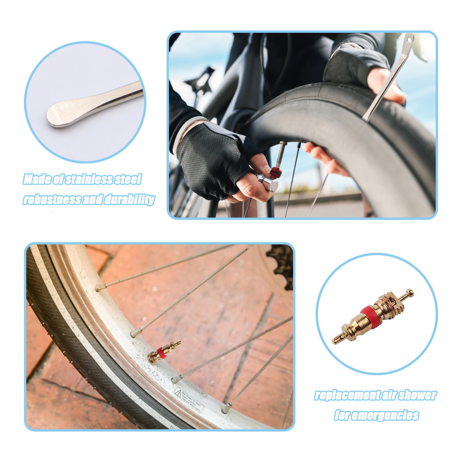 SPOKKI Rubber Solution Bicycle Inner Tube Repair Kit (79 Pieces)