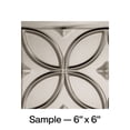 thumbnail image 1 of FASÄDE Rings Decorative Vinyl Backsplash Panel in Brushed Nickel (6X6 Inch Sample), 1 of 5