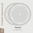 thumbnail image 2 of Bakken 16" Non-Stick Perforated Pizza Pan 2 Pack, Round Carbon Steel Tray, Oven & Dishwasher Safe, Durable Nonstick, Black, 2 of 8