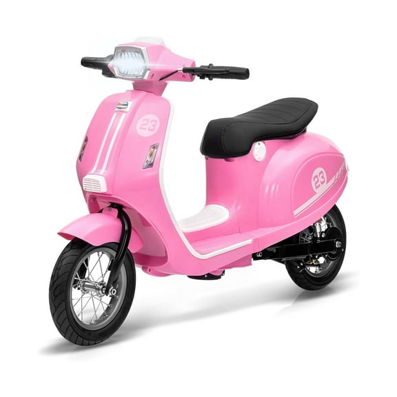 Roromall Kids Electric Moped Scooter, 24V 350W Ride on Motorcycle, Max Up to 14MPH, with Rear Brake, Twist Grip Throttle & LED Light, for Kids/Teens 8-12