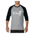 thumbnail image 1 of MmF - Mens Raglan Sleeve Baseball T-Shirts, up to Size 3XL - King Crown, 1 of 4