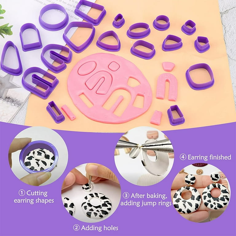 Polymer Clay Cutters Set 09 Shapes Clay Earring Cutters 3D model