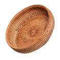 thumbnail image 6 of Monyance Imitated Rattan-woven Basket Wicker Bread Basket Tabletop Fruit Vegetables Serving Organizer(6.69X6.69X1.97Inches), 6 of 10
