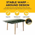 thumbnail image 4 of Sage Green Geometric Table Cloths for 4 Foot Rectangle Tables, Modern Abstract Gradient Marble Patio Waterproof Elastic Fitted Tablecloths, Washable Rectangular Table Cover for Camping, 4 of 8
