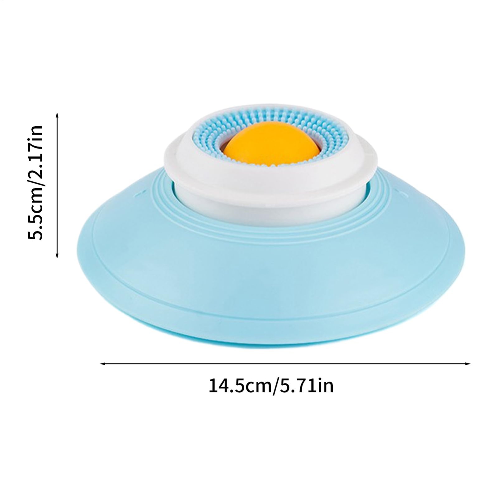 Nallwabiu Dog Lick Sphere Ball, Slow Feeder Licky Bowl for Dogs, 2-Pack Lick Sphere Toys for Anxiety Relief, Healthy Diet Food Container for Dogs and Cats, White + Yellow (2PC)