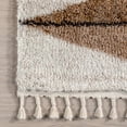 thumbnail image 4 of nuLOOM Kali Shaggy Diamond Tassel Area Rug, 6' 7" x 9', Kali Light Brown, 4 of 9