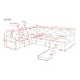 thumbnail image 6 of Hybition Modern Chenille Sofa Pull out Sofabed & Multifunctional Console-Grey, 6 of 9