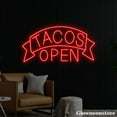 thumbnail image 2 of Glowneon Open Tacos Neon Sign, Tacos Led Sign, Mexican Food Neon Light, Kitchen Art, 2 of 5