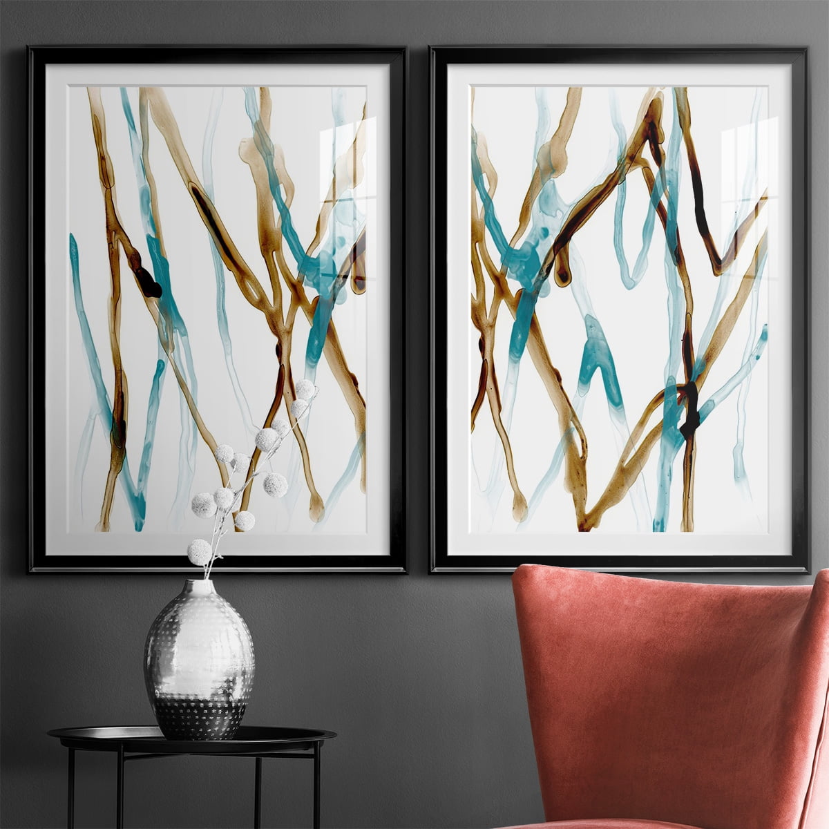 Wexford Home Runnel XVII Premium Framed Print, 26.5" x 36.5" - Ready to Hang, Black (Set of 2)