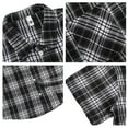 thumbnail image 4 of Inglocry Men's Casual Checkered Relaxed Fit Button Up Short Sleeve Work Shirt Plaid Hawaiian Shirt For Men Black L, 4 of 4