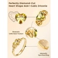 thumbnail image 6 of Bestyle 14K Gold Plated Birthstone Rings for Women Adjustable Heart Rings Citrine Promise Wedding Ring Christmas Birthday Gifts for Her, 6 of 8