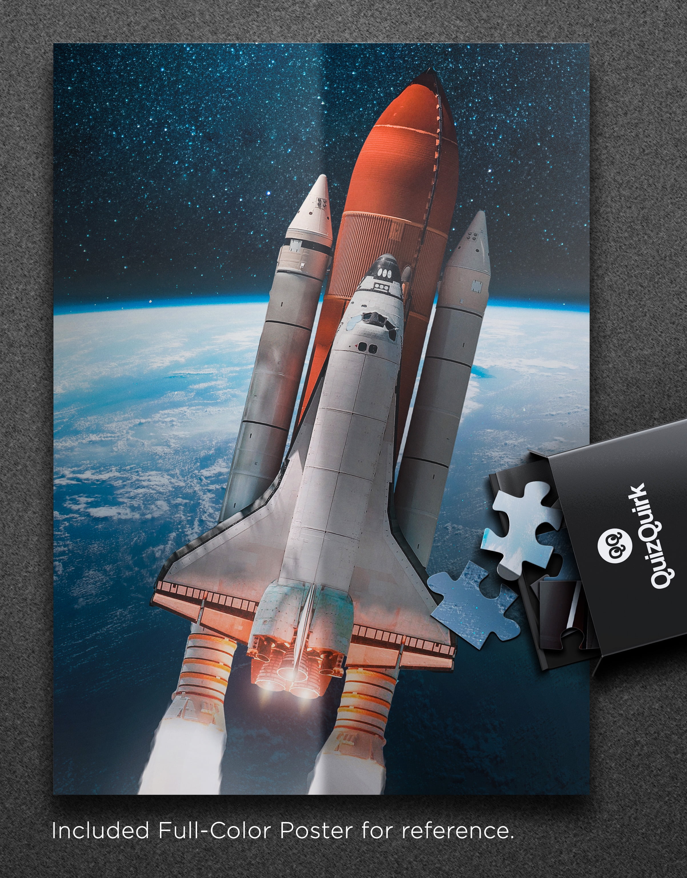 JigFun 1000 Piece Puzzle, Rocket in Space Jigsaw Puzzle for Adults/Teens (Puzzle Saver Kit Included)