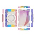 thumbnail image 6 of Kids Friendly Tablet Case for Lenovo Tab M9 (2023) with Portable Handle Folding Kickstand, Heavy Duty Cover with Pencil Holder Shockproof Four-Corners Protective Case, Rainbowpink, 6 of 7