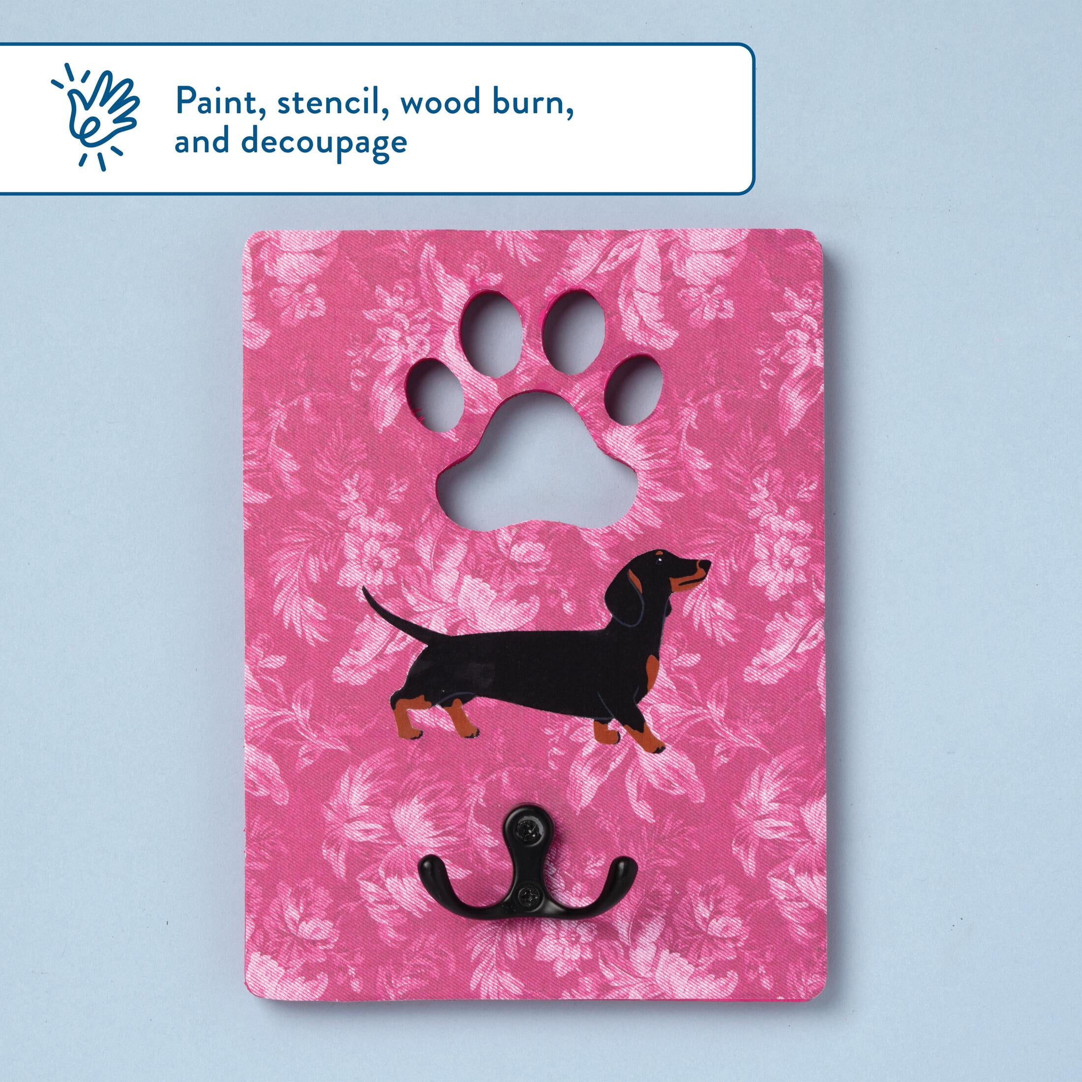 Hello Hobby Wood Pet Leash Holder, 6 in x 8 in