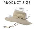 thumbnail image 2 of Sombrero de sol para hombres/mujeres, impermeable de ala ancha, sombrero plegable Boonie para pesca, senderismo, jardín, 2 of 5