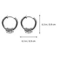 thumbnail image 5 of LEORX 6 Pairs Clip On Earrings for Men Non Piercing Style for Parties, 5 of 8