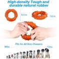 thumbnail image 4 of Juguetes para masticar para perros para masticadores agresivos de raza grande, juguetes para perros indestructibles de caucho natural no tóxico, divertido para masticar, perseguir y buscar (naranja), 4 of 5
