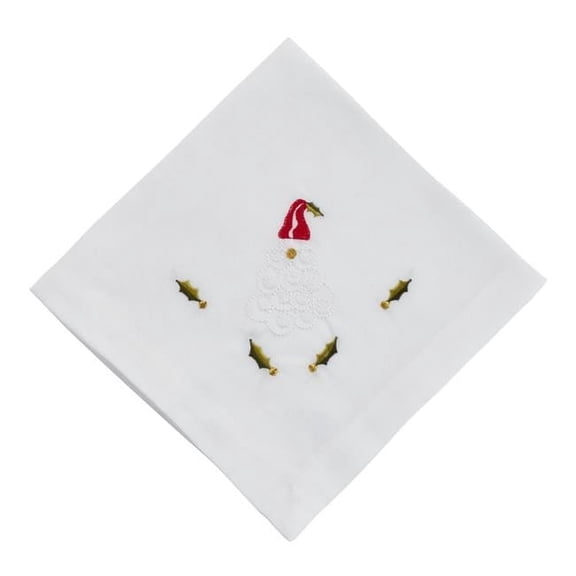 Saro Lifestyle Embroidered Large Santa Table Napkin (Set of 4)