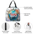 thumbnail image 4 of Easygdp Travel Around The World Bolsa Térmica Premium - Tela Oxford Impermeable, Gran Capacidad, Bolsillo Frontal, Unisex para Trabajo, Escuela, Actividades al Aire Libre y Picnics, 4 of 8