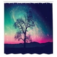 thumbnail image 3 of Ambesonne Space Shower Curtain, Magic Night Sky Landscape, 69"Wx84"L, Pink Aqua Dark Blue, 3 of 4