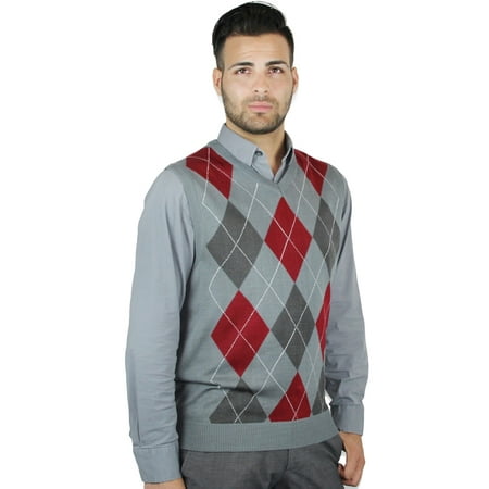 Mens Black Sweater Vest - Men's Argyle Sweater Vest
