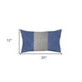 thumbnail image 4 of Blue and White Midsection Lumbar Throw Pillow, 4 of 9