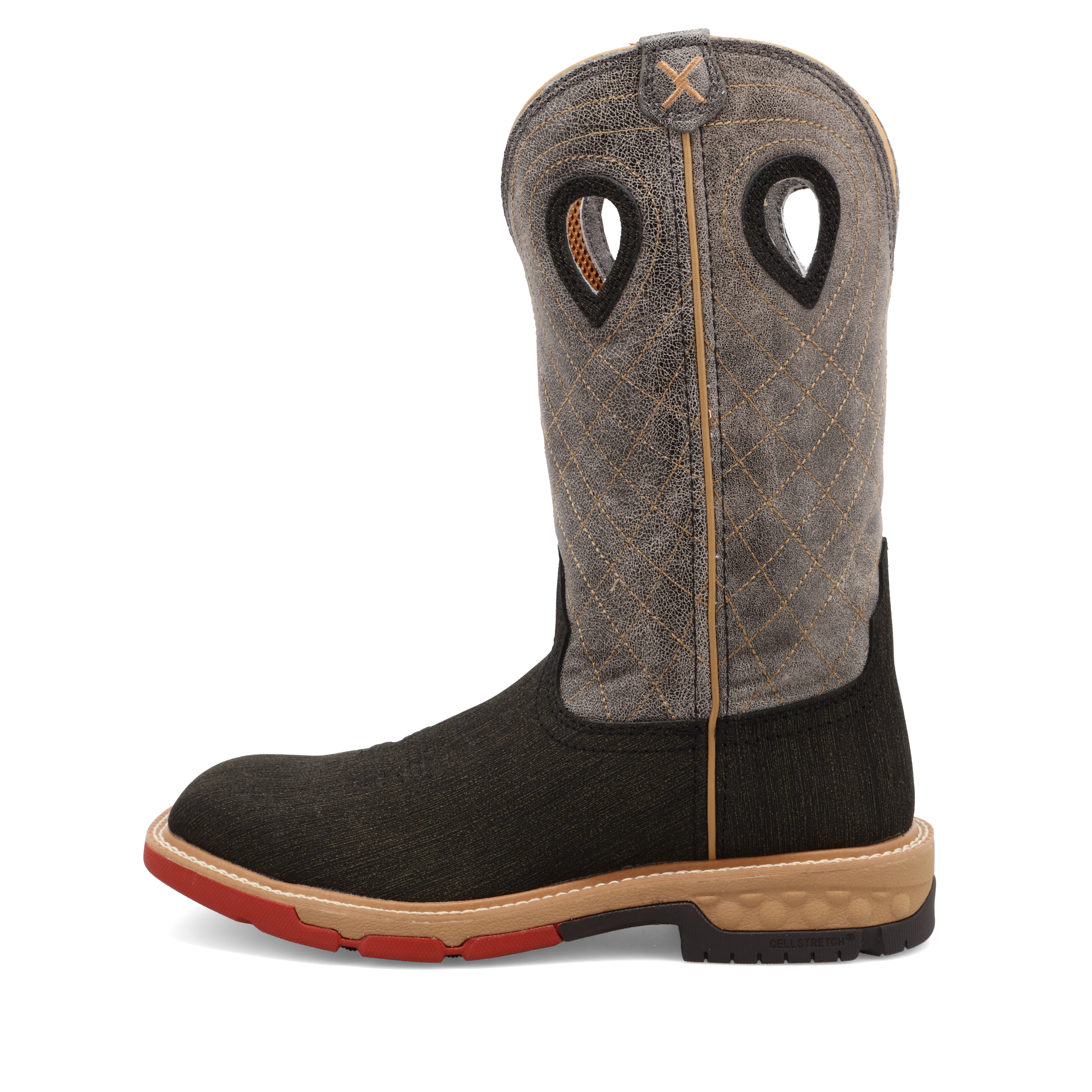 Twisted X Men's 12" Western Work Boot - Charcoal & Grey