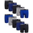thumbnail image 1 of AND1 Boys Underwear Performance Compression Boxer Briefs, Functional Fly 10 Pack , Size X-Large, Blue Black Blue Grey, 1 of 3