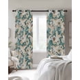 thumbnail image 2 of Spring Flowers Blackout Curtains for Bedroom, Thermal Insulated Drapes, Vintage Chic Botanical Florals Birds Black Out Curtains 63 Inch Long Room Darkening Kitchen Curtains 42"x63" 2 Panels, 2 of 8