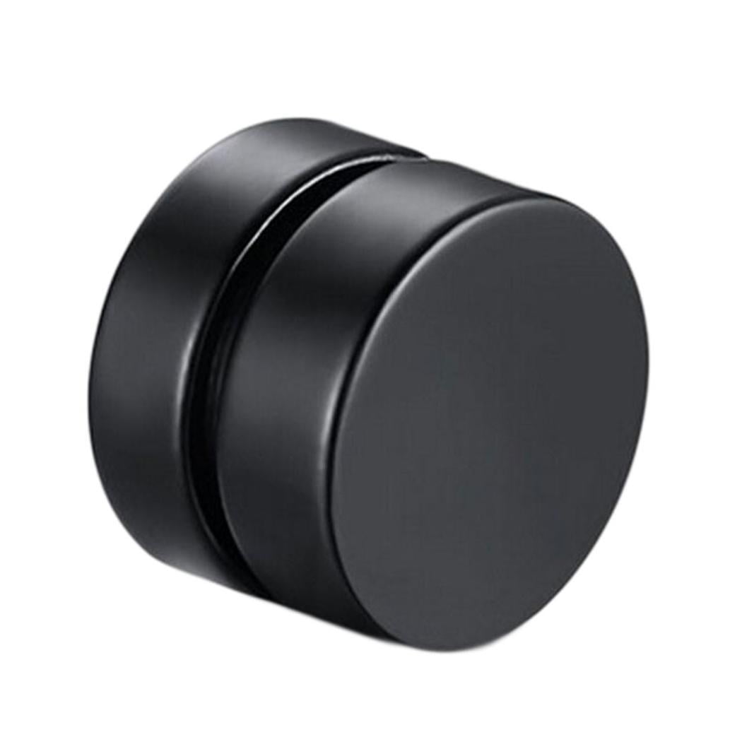 Men Stainless Steel Round Clip On Ear Stud No Piercing