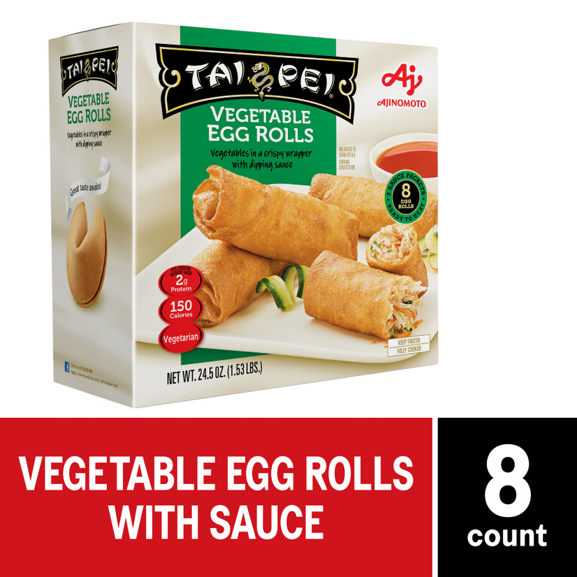 Tai Pei Vegetable Egg Rolls Frozen Asian Appetizers 24.5 Oz