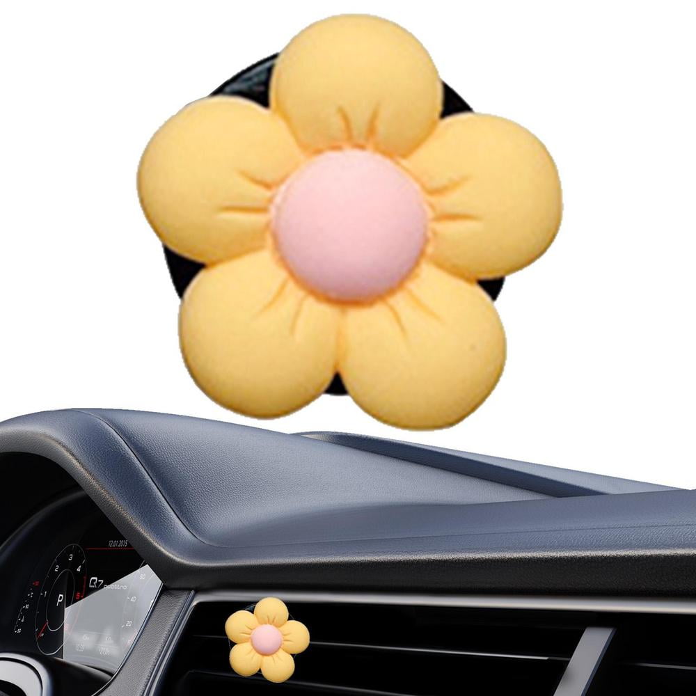 3pcs Cute Daisy Shaped Car Air Vent Clip Air Freshener For Car