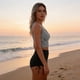 thumbnail image 5 of Traje de baño tankini para mujer, de ocio, con estampado de rayas y escote en V, con tirantes, conjunto de bikini dividido, traje de baño de dos piezas para mujer, trajes de baño tankini para mujer, t, 5 of 6