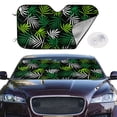 thumbnail image 2 of Fotbe Tropical Leaves1 Car Windshield Sunshade | Sun Visor Protector Front Window Shade, Keeps Out UV Rays, Keeps Your Vehicle Cool-Medium, 2 of 7