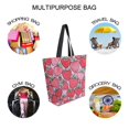 thumbnail image 7 of FORMRS Womens Canvas Tote Bag with Zipper Inner Pocket Shoulder Handbag, Sweet Strawberry, 7 of 7