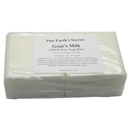Goats Milk - 2 Lbs Melt and Pour Soap Base - Our Earth's (Best Goat Milk Soap)