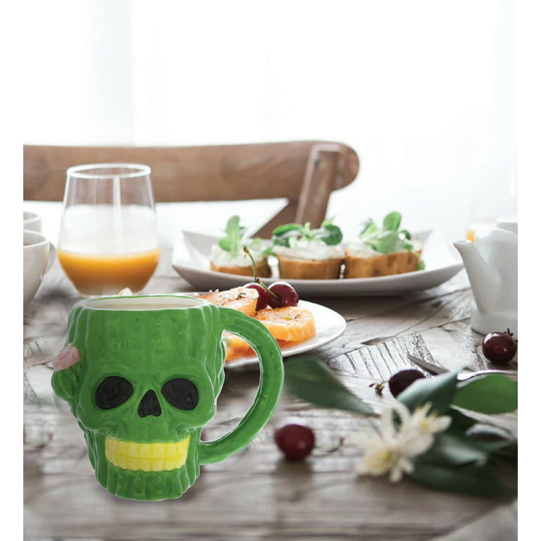 Mugniv Cactus Skull Boho Novelty Mug: Ceramic Cute Coffee Mugs & Tea Cup, Fun & Unique Cool Cactus Mug for Coffee Lovers Gifts, Succulent Cacti