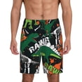 thumbnail image 3 of Lsque Dinosaur Skeleton Mens Sleep Pajama Shorts,Short Pajama Pants, Cotton Ultra-Soft Knit-XX-Large, 3 of 9