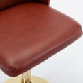 thumbnail image 6 of Swivel Barstools with Adjusatble Seat Height, Modern  Upholstered Bar Stools with Back Tufted, Suitable for Home Pub and Kitchen Island（Wine Red, Burgundy, Set of 2）, 6 of 9