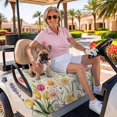 thumbnail image 3 of Golf Cart Seat Covers for 2 Seater,Wildflowers Microfiber Cart Seat Towel Blanket,Spring Vintage Tulip Butterfly Floral Leaf Absorbent Breathable NonSlip Bench Seats Protector for Golf Course 51"x31", 3 of 9