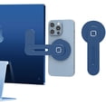 thumbnail image 1 of Support Magnétique pour Ordinateur Portable（bleu）, Support Latéral Réglable pour écran de Téléphone pour iPhone 14 Plus/ iPhone 13 Pro Max/ iPhone 12, d'extension Pliable pour Ordinateur, 1 of 5