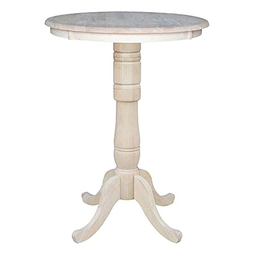 International Concepts Round Top Pedestal Dining Table, Unfinished